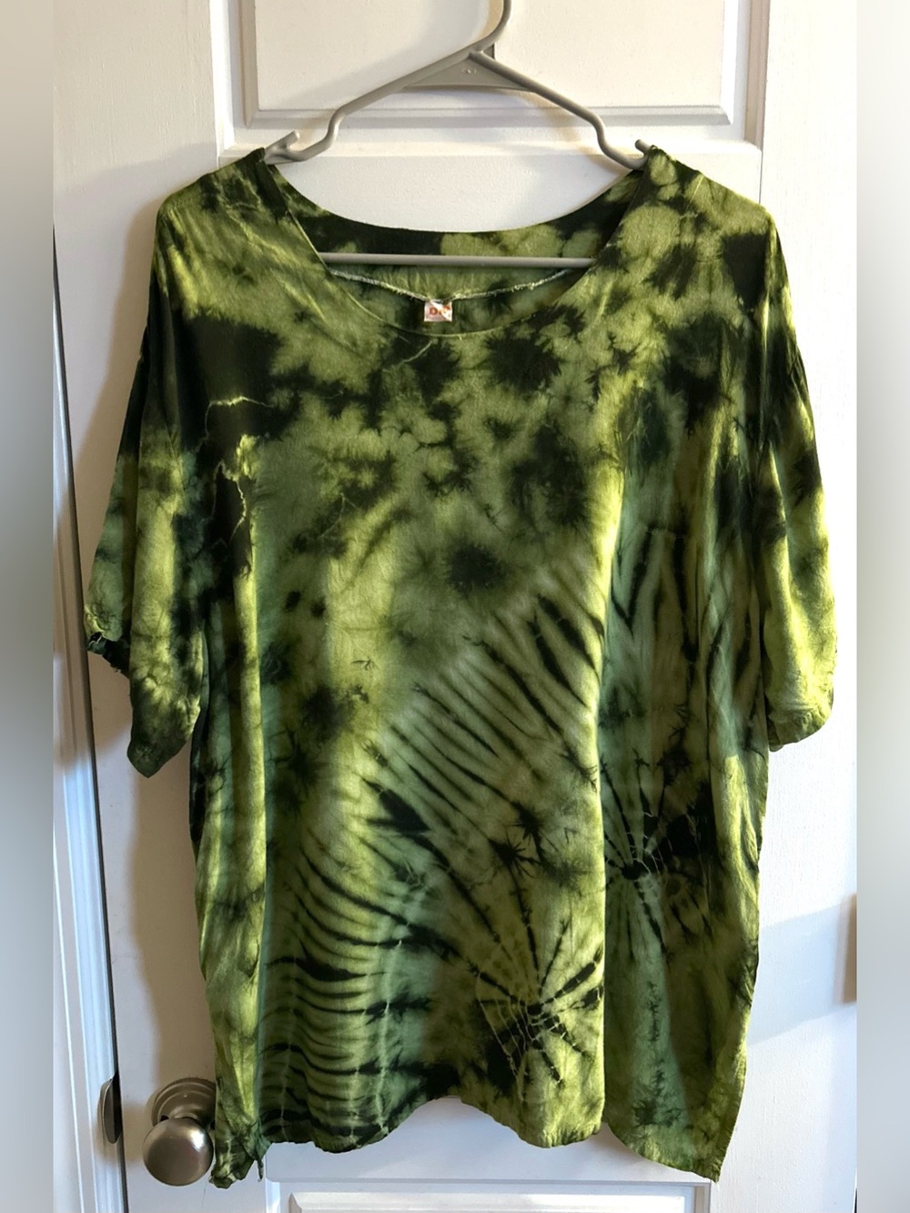 DP Fashion Olive & Lime Green Tie Dye T-Shirt - XL
